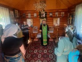 Богослужение в Свято-Покровской часовне с. Смаглеевка